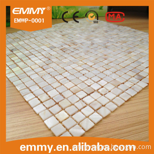 hotel/home decorative river mother of pearl shell square mosaic, mosaic tile